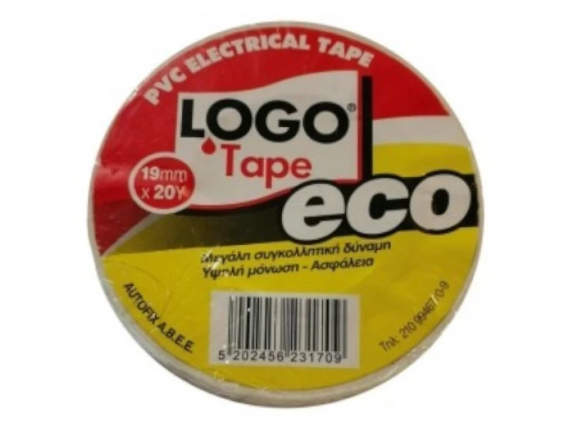 Κολλητική Μονωτική Ταινία Logo tape 19mmx20m λευκή   65ΔΕ833