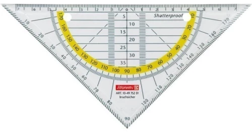 Τρίγωνο γωνιόμετρο Brunnen clear 16cm