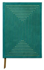 Σημειωματάριο/Journal Designworks 15x21cm Linear Boxes Green - Hardcover Suede Cloth
