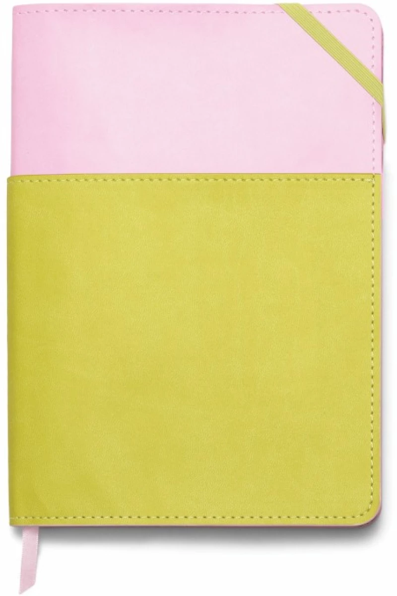 Σημειωματάριο/Journal Designworks 15x21cm Vegan Leather Pocket Lilac & Matcha