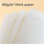 Σημειωματάριο Deli Nusing Ριγέ & Dots A5 120Φ 80 gsm με δερμάτινο εξώφυλλο ροζ