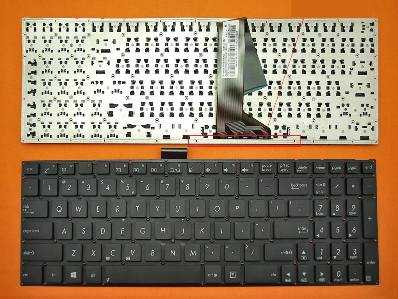 Πληκτρολόγιο Asus K56 K55XI* S550C, Μαύρο, US/UK ( +BG Print)