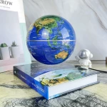 Αιωρούμενη Υδρόγειος Σφαίρα Με Μαγνητική Περιστροφή και LED 20εκ — Χρυσό