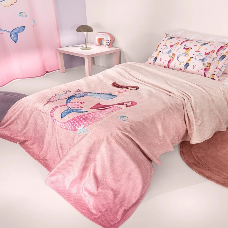 Κουβέρτα Παιδική Ultra Soft Merida Pink Guy Laroche Μονό 160X220cm Πολυέστερ