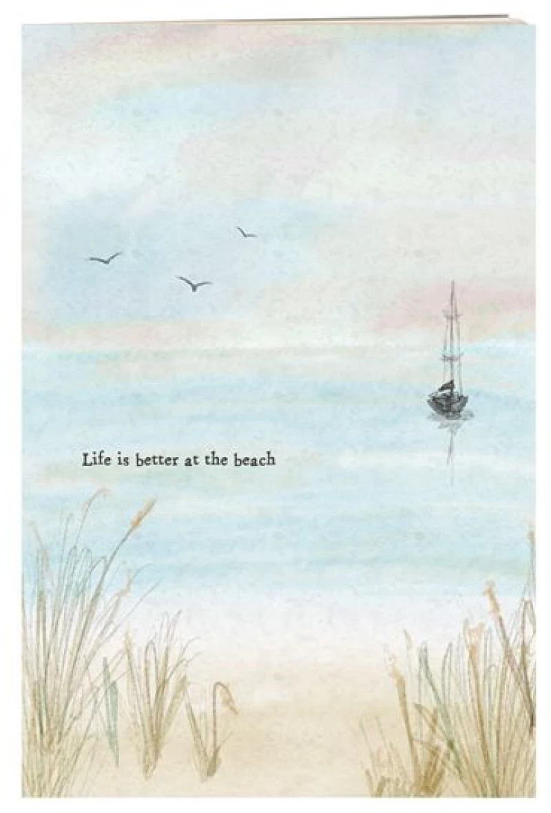 Σημειωματάριο μικρό Seascape - Life is better at the beach 9εκ.