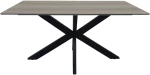 Τραπέζι Bethan  sonoma με γκρι mdf και μαύρο μέταλλο 160x80x75εκ