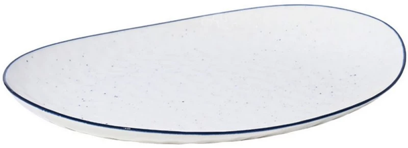 Πιάτο Ρηχό Pebbles 07-37130 28cm White-Blue Estia Πορσελάνη