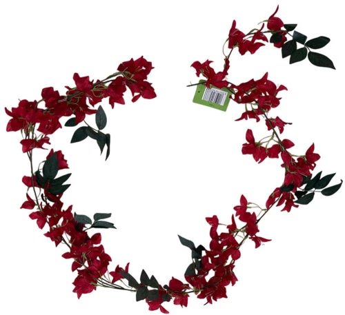 Τεχνητή Γιρλάντα Βουκαμβίλια Vine 1402-7 130cm Red Supergreens Πολυαιθυλένιο