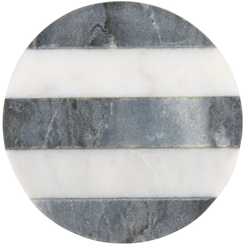 Σουβέρ Marble Collective Ριγέ NH0046 10cm Anthracite-White Maxwell&Williams Μάρμαρο