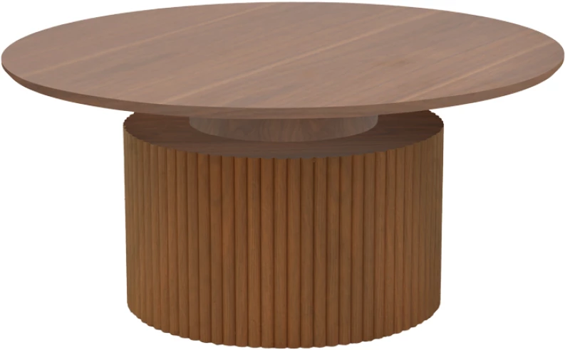 Τραπέζι σαλονιού Opols pakoworld mdf καρυδί Φ90x42εκ