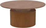 Τραπέζι σαλονιού Opols pakoworld mdf καρυδί Φ90x42εκ