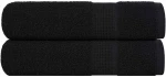 vidaXL Χειροπετσέτες FROGN 2 τεμ. Μαύρες 50x100 εκ. 360 γρ./τ.μ.