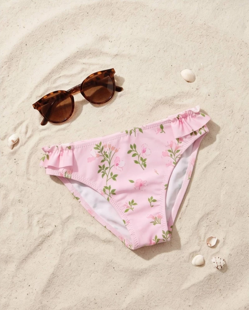 Παιδικό Μαγιό Bikini Croolita &quotPink flowers&quot-Pink