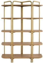 Ραφιέρα Δαπέδου Lume D8922 121,5x40x179cm Brown-Gold