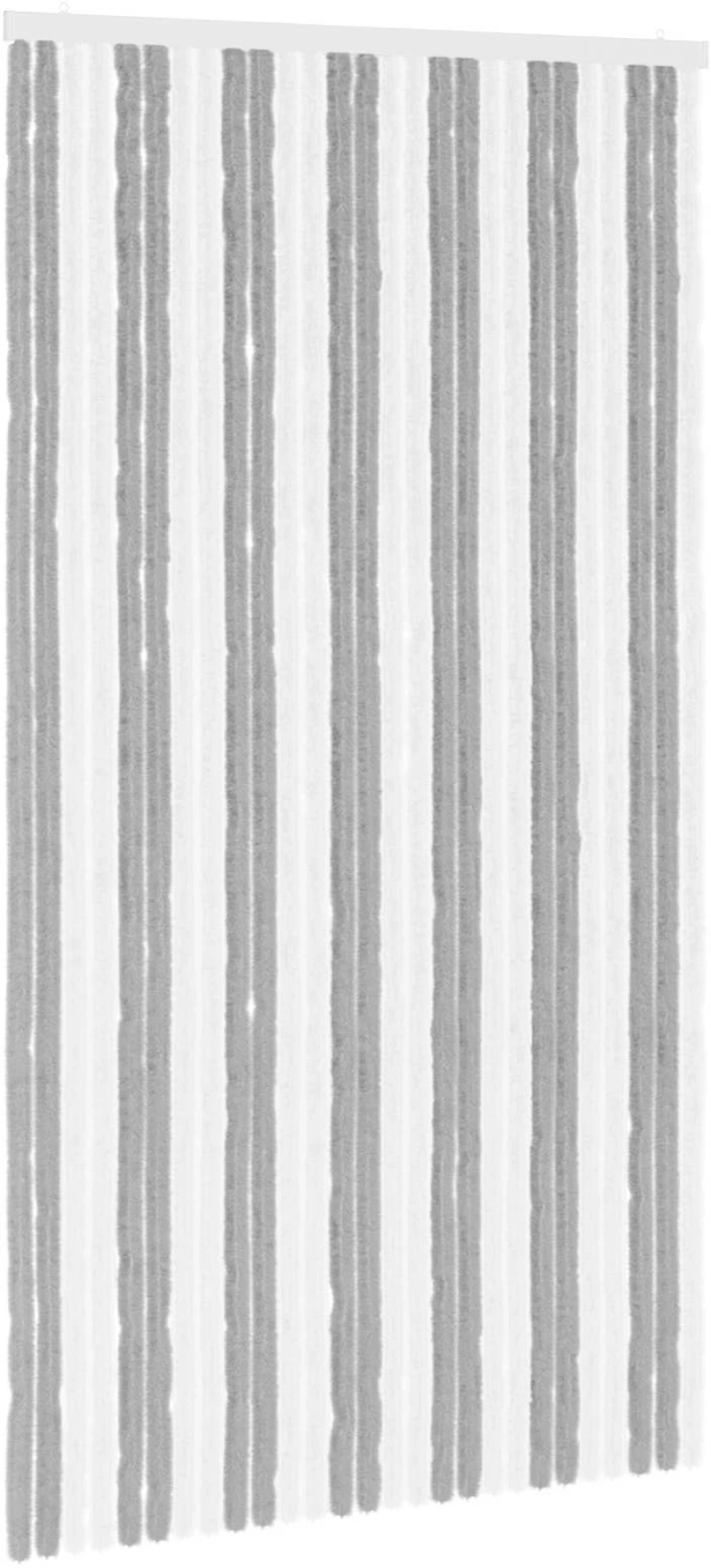 vidaXL Κουρτίνα εντόμων Chenille Γκρι και Λευκό 118 x 220 cm 100% PP