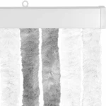 vidaXL Κουρτίνα εντόμων Chenille Γκρι και Λευκό 118 x 220 cm 100% PP