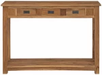 vidaXL Τραπέζι κονσόλας Φυσικό 110 x 30 x 80 εκ Στερεό Ξύλο Τίκ