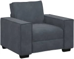 vidaXL Πολυθρόνα Σκούρο Γκρι Βελούδινη 100 x 78 x 84 εκ.