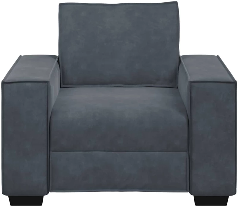 vidaXL Πολυθρόνα Σκούρο Γκρι Βελούδινη 100 x 78 x 84 εκ.