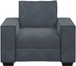 vidaXL Πολυθρόνα Σκούρο Γκρι Βελούδινη 100 x 78 x 84 εκ.