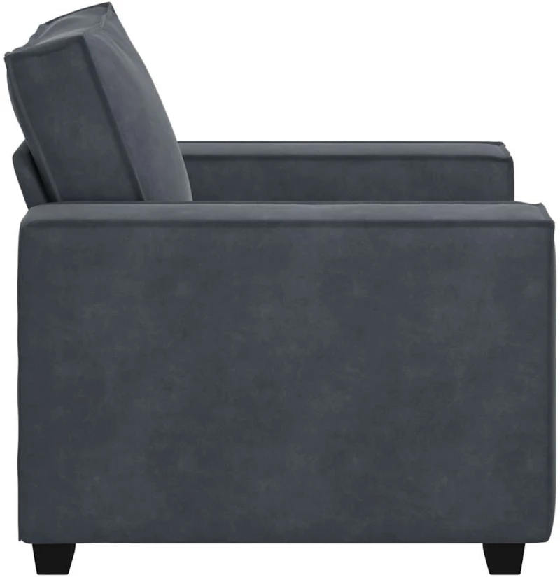 vidaXL Πολυθρόνα Σκούρο Γκρι Βελούδινη 100 x 78 x 84 εκ.