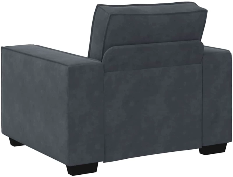 vidaXL Πολυθρόνα Σκούρο Γκρι Βελούδινη 100 x 78 x 84 εκ.