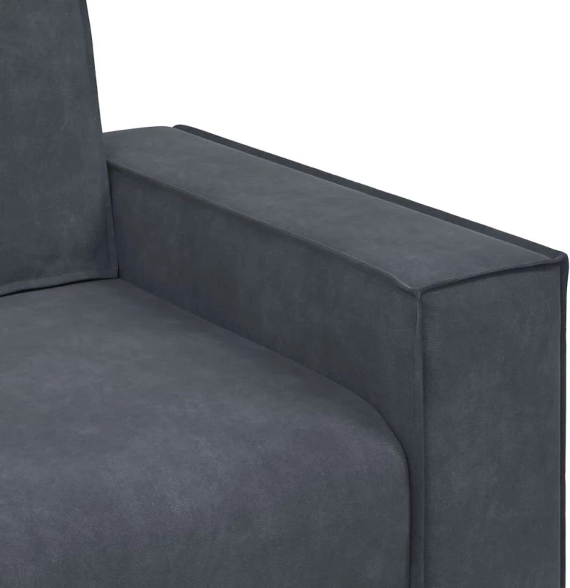 vidaXL Πολυθρόνα Σκούρο Γκρι Βελούδινη 100 x 78 x 84 εκ.