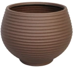 Κασπώ Naga Ριγέ 030.NAGA 45BR Φ45x35cm Brown Πλαστικό