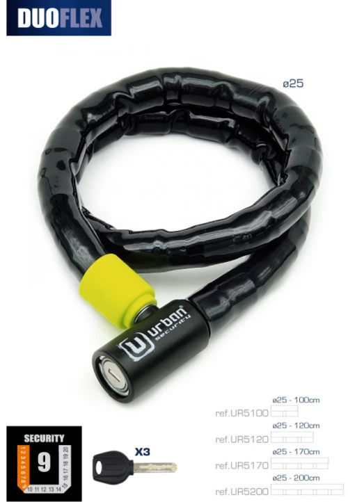 Urban Κλειδαριά Αλυσίδα Steel-O-Flex UR5200 200cm