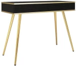 Κονσόλα Oro P_ORO_T102_MDF_Cz_GL 102x50x80cm Anthracite-Black-Gold