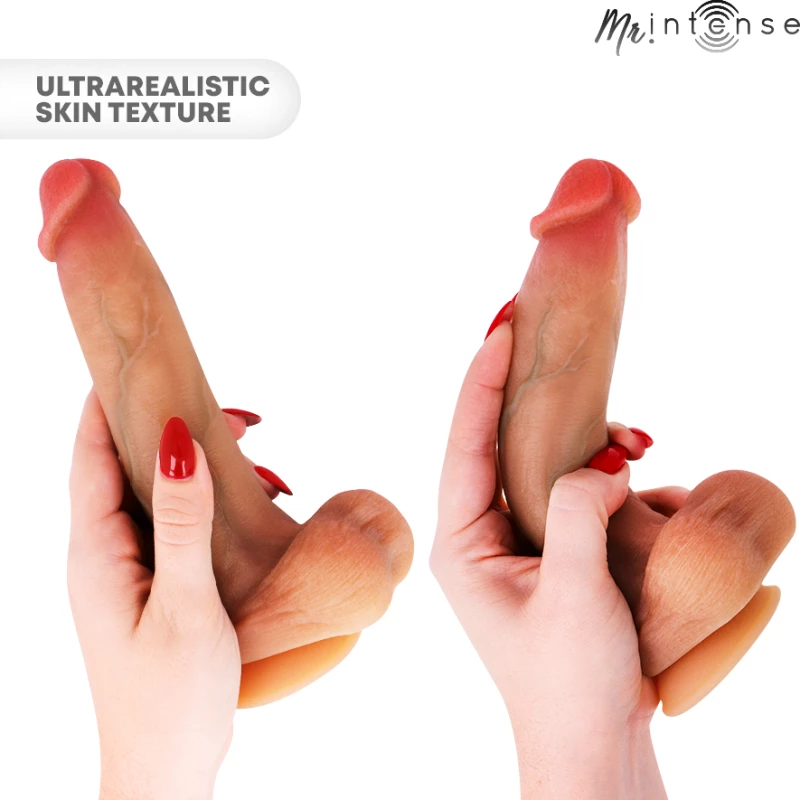 MR INTENSE - BRUCE M SILICONE DILDO WITH TESTICLES 20 CM -Ã'- 4.5 CM