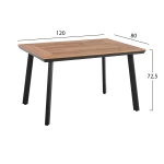 Ap Τραπέζι Polywood αλουμινίου Naxos bianco 120x80x73cm - 52210802
