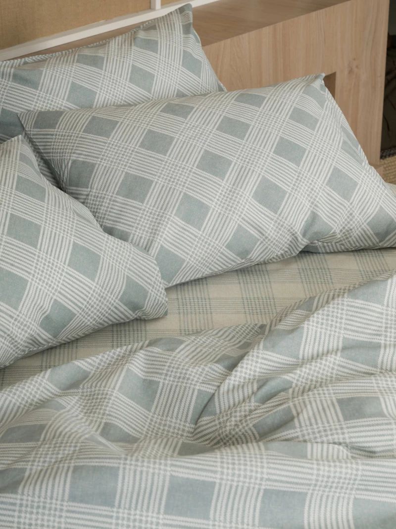 Σετ Σεντόνια Cotton Feelings 2072 Aqua Μονό με λάστιχο(105x205 30)