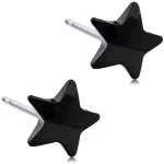 BLOMDAHL BlaclTitanium Star 8mm E / 242, Σκουλαρίκια από Τιτάνιο - 1 ζευγάρι