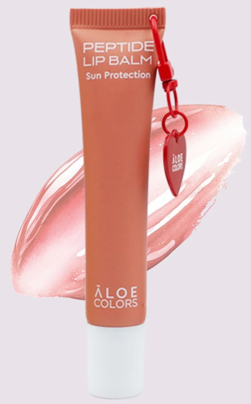 ALOE COLORS Peptide Lip Balm Αντηλιακό Βάλσαμο Χειλιών Vanilla Cake 15ml