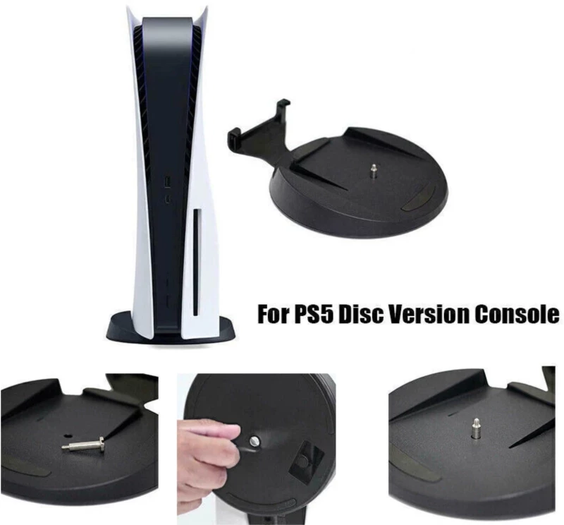 Βάση Στήριξης Κονσόλας - Vertical Stand Holder Console Mount Base with Screw για Sony Playstation 5 PS5 Pro CD ROM Version Black ( Κωδ.1-GAME255 )
