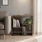 Βιβλιοθήκη Bolton Megapap χρώμα ανοιχτό καρυδί 62x22x62εκ.