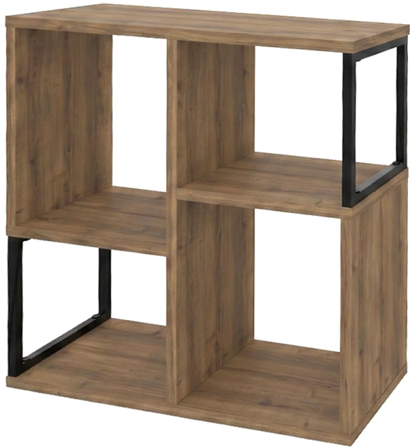 Βιβλιοθήκη Bolton Megapap χρώμα ανοιχτό καρυδί 62x22x62εκ.