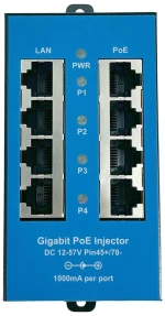 Conexpro POE-PAN4-GBM, Passive Gigabit PoE injector, 4 ports
