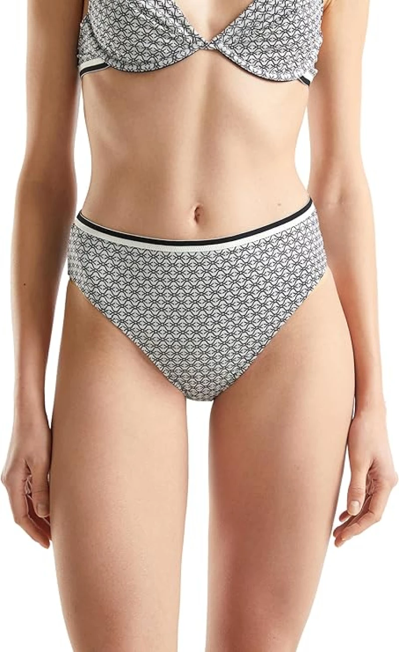Benetton Monogram set bikini γυναικείο ασπρόμαυρο lurex 3OYR5R03O-61P