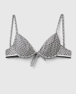 Benetton Monogram set bikini γυναικείο ασπρόμαυρο lurex 3OYR5R03O-61P