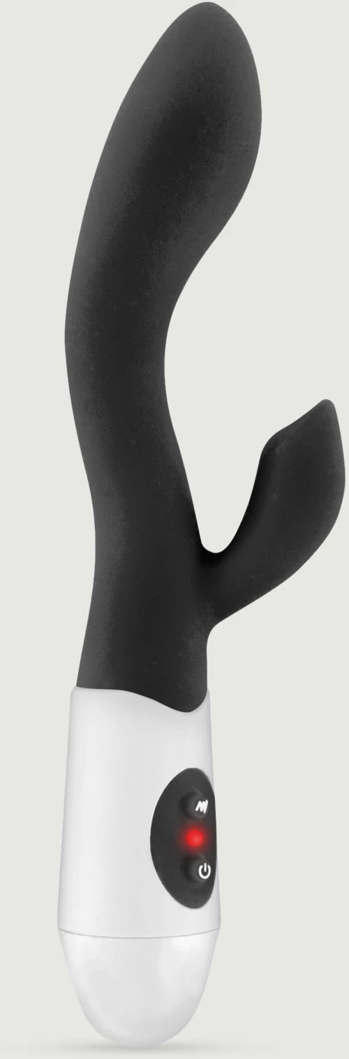 Κυρτός Rabbit Δονητής Σιλικόνης My First G Rabbit Rechargeable Curved Silicone Rabbit Vibrator - Μαύρος