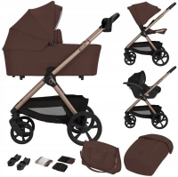 Lionelo Carmine Καρότσι Βρεφικό 3 σε 1 έως 22kg Chocolate