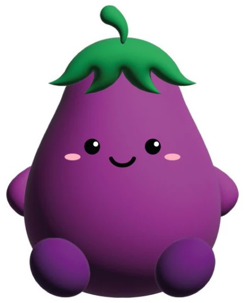 Anti-stress Squishy i-Total Fresh Market 11x10x14.2cm Ellie Eggplant XL3265B
