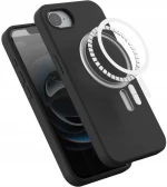 Θήκη iPhone 17e / 16e Spacecase Silicone Mag Case Σιλικόνης με MagSafe - Black (5905719138769)