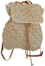 Backpack πλεκτή τσάντα beige