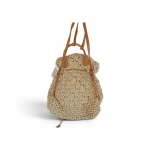 Backpack πλεκτή τσάντα beige
