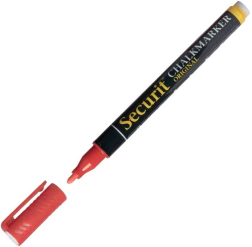 Μαρκαδόρος Υγρής Κιμωλίας Securit Marker 100 Red SMA100-RD