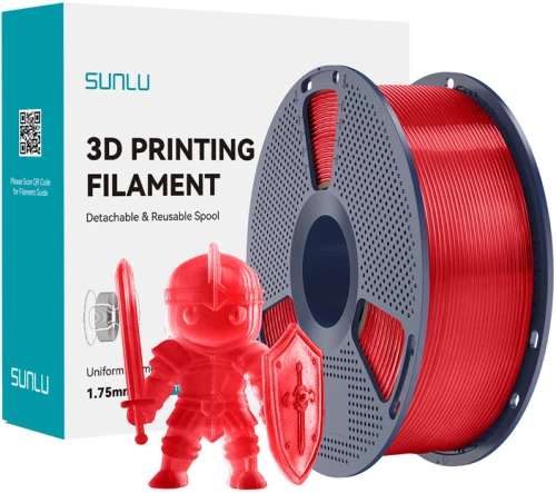 Sunlu Filament PLA+ Transparent Red