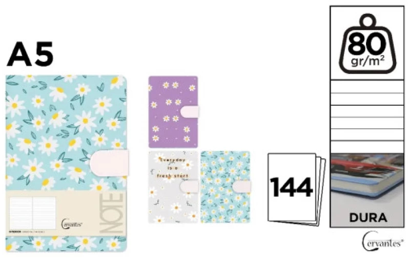 Σημειωματάριο Α5  144 σελίδες  Fancy Diary   PB475-54  Cervades